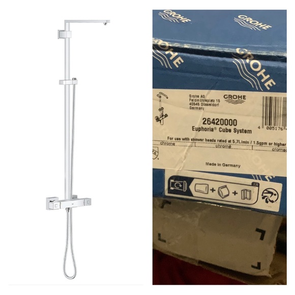 Grohe 26420000 Euphoria Cube Shower System Chrome - Picture 1 of 4